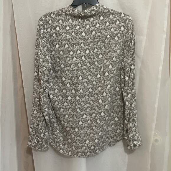 Gap Women’s white long sleeve soft‎ casual dress top Button Pullover Shells - Picture 6 of 6